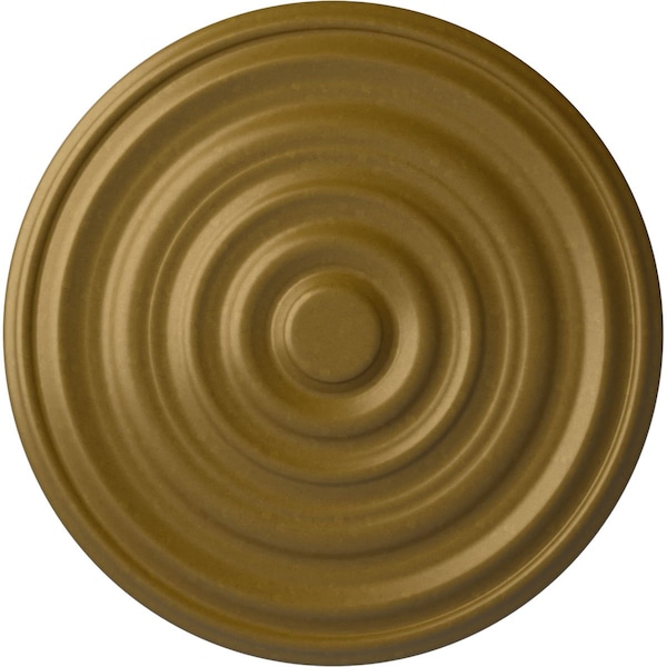 Ekena Millwork Carton Ceiling Medallion (For Canopies up to 3 3/4"), Hand-Painted Gold, 17 3/4"OD x 1 3/8"P CM18CAGLS - main